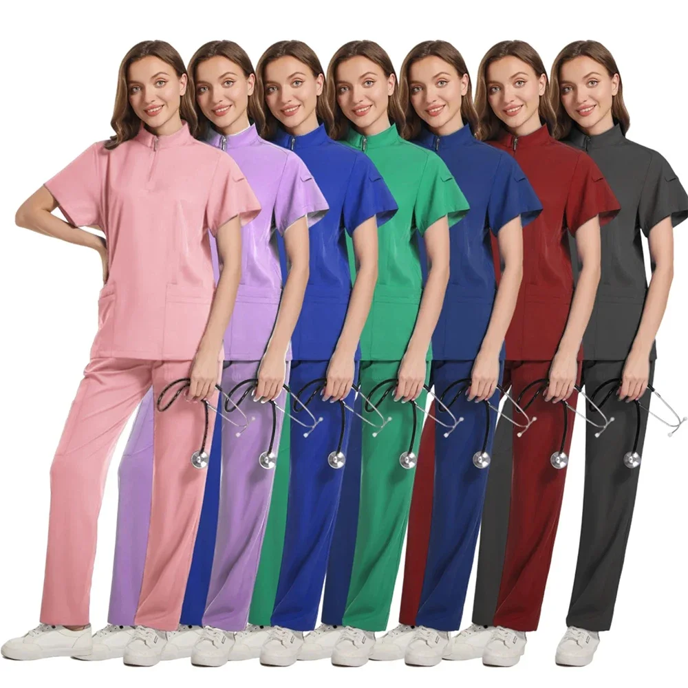 

Operating Room Medical Uniform Pet Grooming Scrub Tops Pants Set Spa Work Clothes Dental Clinic Lab Doctor Nurse Working Uniform