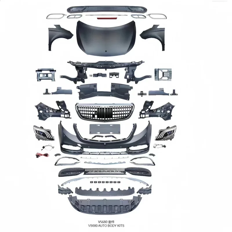 

BS AUTO Bodykit For W636 W639 Viano 2006-2015 upgr to W447 Vito Metris MBH style car bumper with headlight taillight