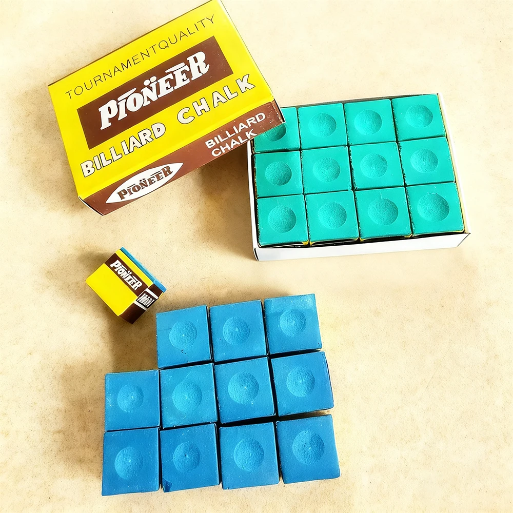 12 قطعة الطباشير مكعب السنوكر عدم الانزلاق تجمع جديلة الطباشير تسعة الكرة تلميح الطباشير الاحتكاك القوي منخفضة الغبار الأزرق/الأخضر البلياردو المنافسة #2