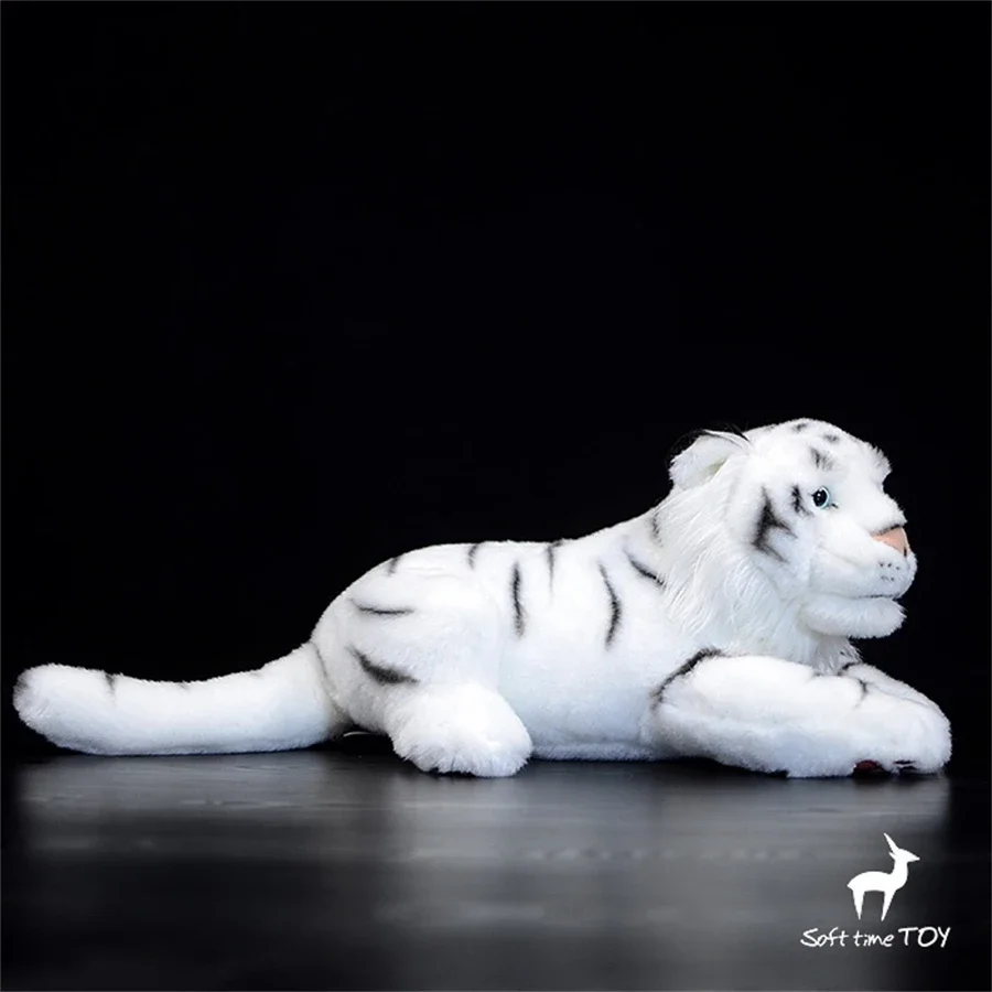 White Tiger High Fidelity Anime Cute Plushie Bengal Tiger Plush Toys Lifelike Animals Simulation Stuffed Doll Kawai Toy Gifts