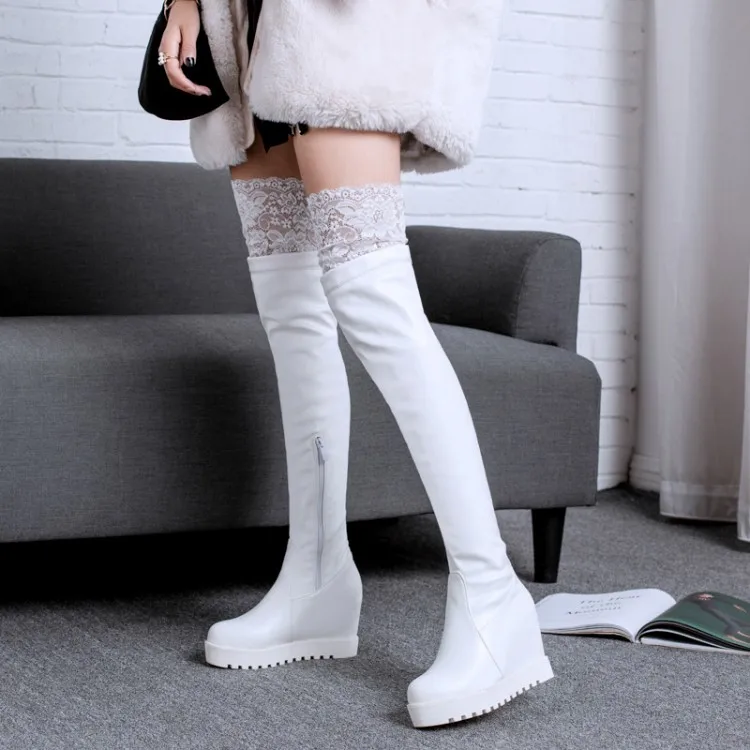 Big Size 11 12 thigh high boots knee high boots over the knee boots women ladies boots shoes woman winter boots women