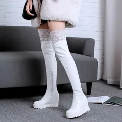 Big Size  11 12 thigh high boots knee high boots over the knee boots women ladies boots	shoes woman winter boots women