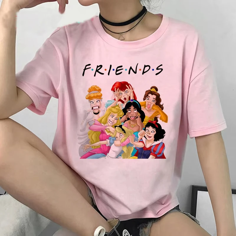 Disney Cartoon Prinses T-shirt Vrouwen Doornroosje 90s Leuke Meisjes T-shirt Grappige T-shirt Gedrukt Vrouwelijke Streetwear Tops Kleding