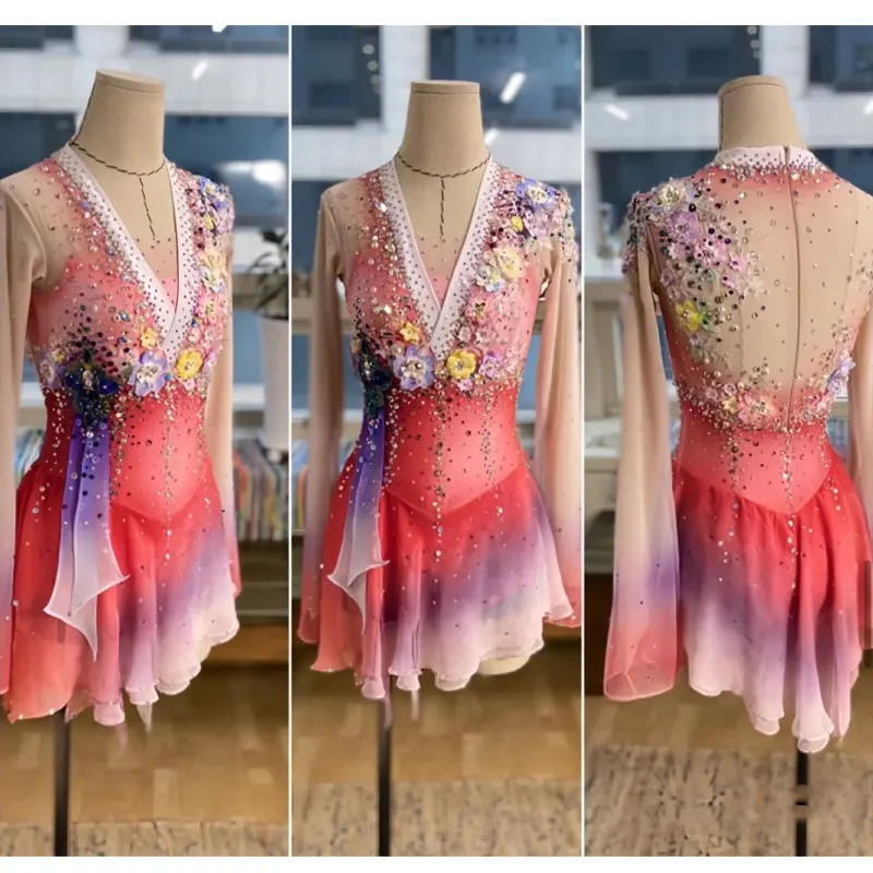 Customized figure skating performance dress for grading examination, Kosten