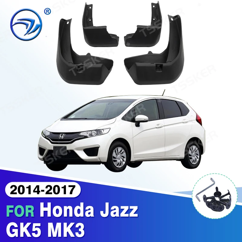 Bavettes de voiture pour Honda Fit Jazz GK5 MK3, garde-boue, garde-boue, accessoires avant et arrière, 2014, 2015, 2016, 2017