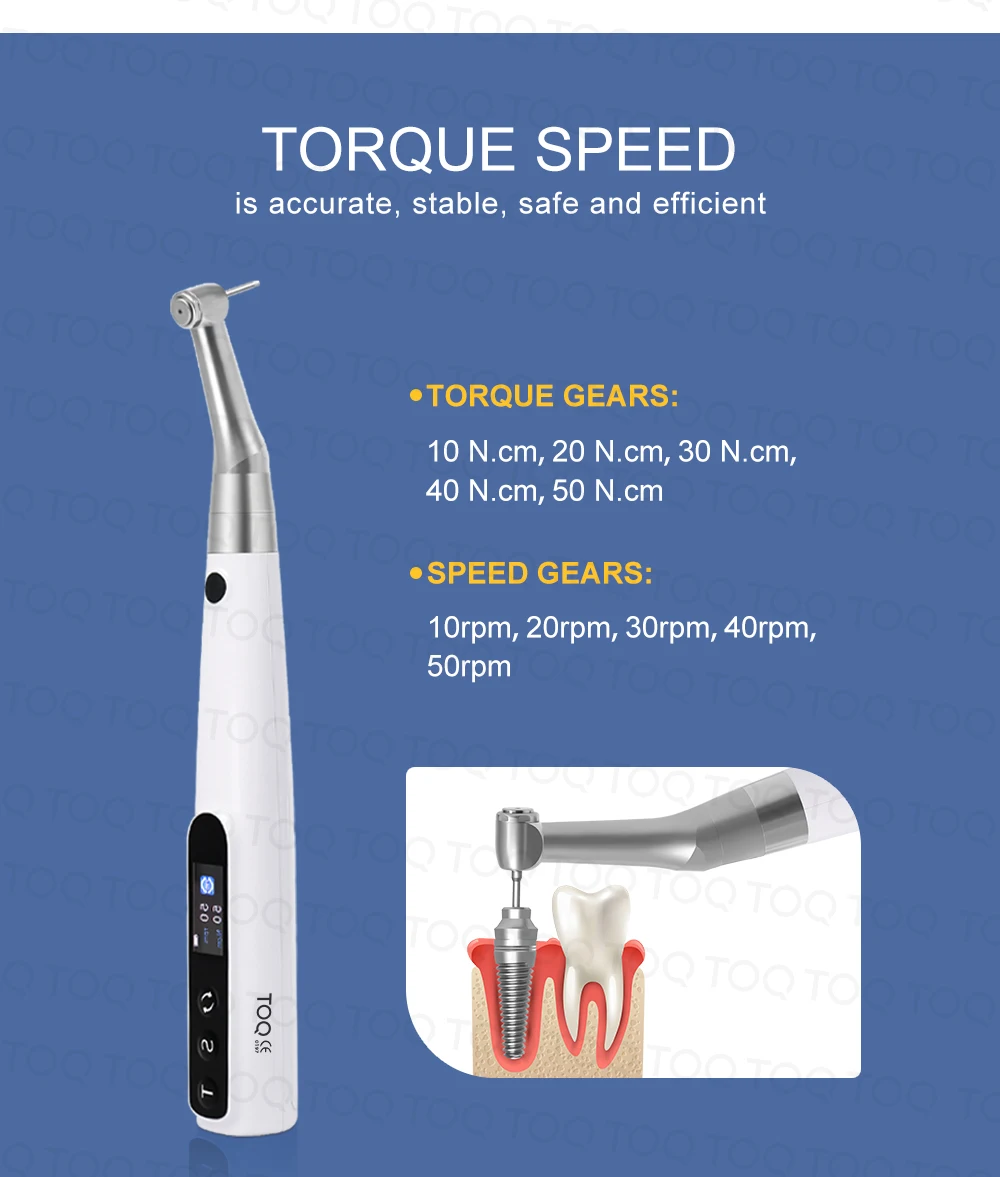 Portable Dental Implant Torque Electric Wrench Torque Driver Dentistry Universal Implant Repair Tools with 16Pcs Screws