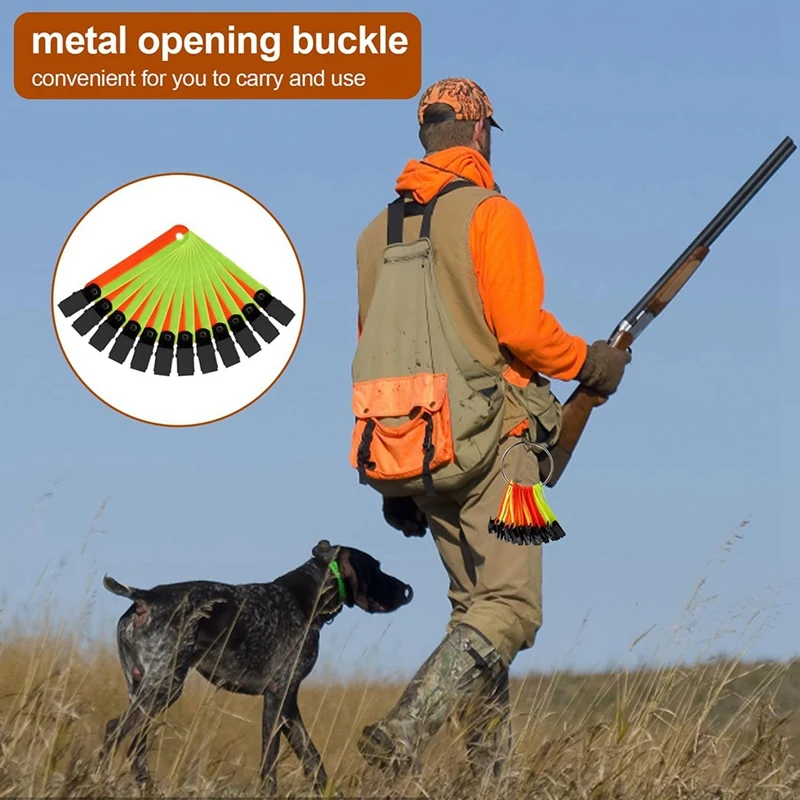 36Pcs Reflective Trail Markers, High Visibility Trail Markers With Open Buckle Reflective Trail Marker