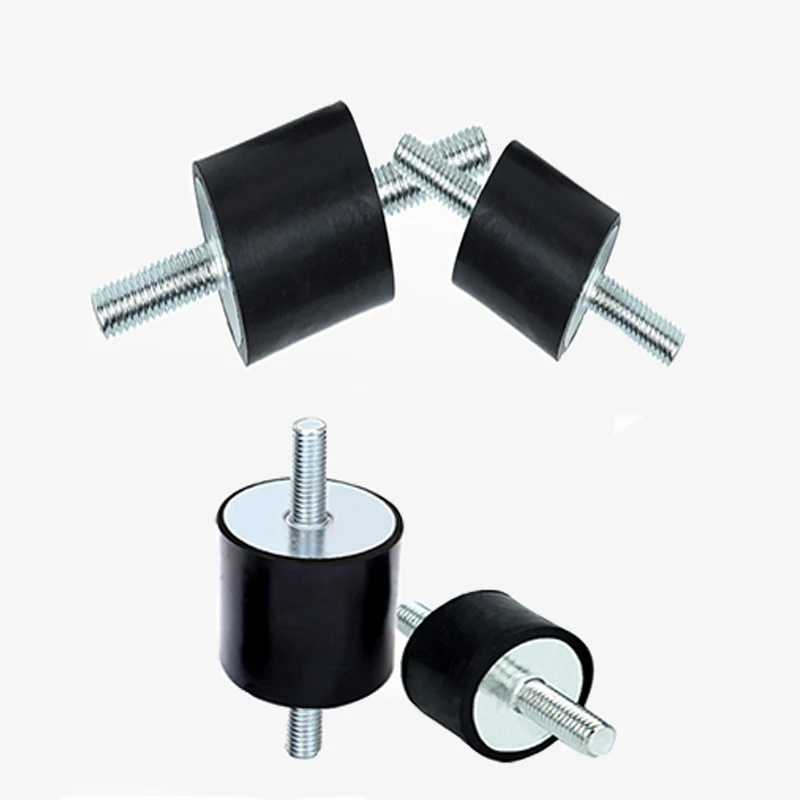 Thread Rubber Mount Shock, Vibration Damper Absorber, Stud cilíndrico para compressor de ar, Bombas de água Gener, M8, M10