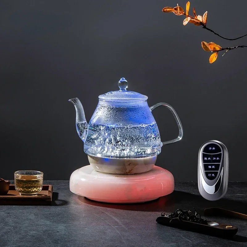 Intelligent Full-automatic Bottom Water Filled Glass Pot Full-automatic Remote Control Acousto-optic Teapot for Free