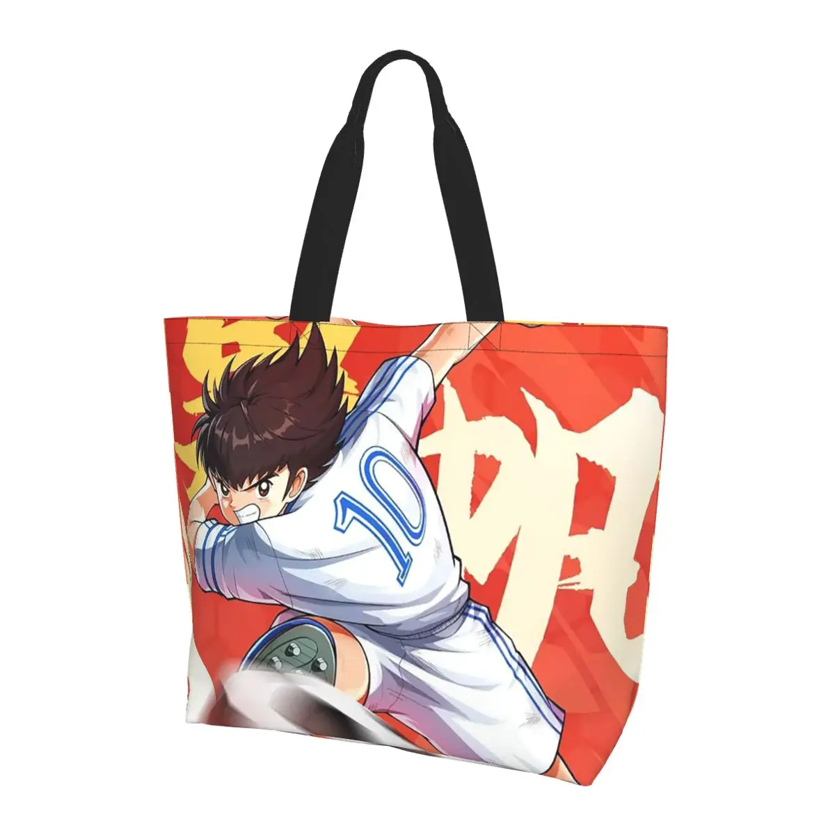 

Captain Tsubasa Ozora Shopping Tote Bag Canvas Large Capacity Shoulder Bags Shopper Grocery Handbag for Women