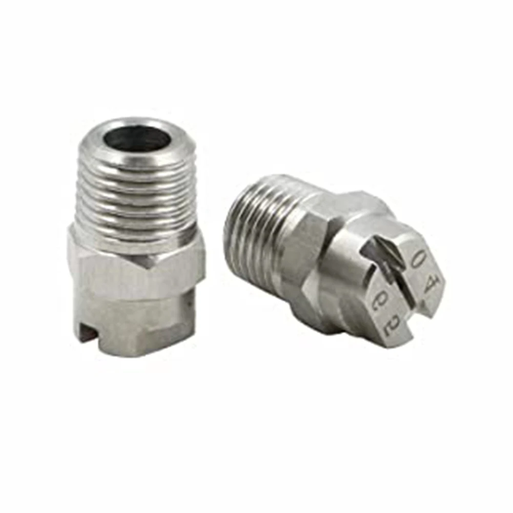 304 Stainless Steel Fan Shaped Spray Nozzle for Pressure Washer - 4 Piece 65 Degree Coverage Replacement Nozzle Set