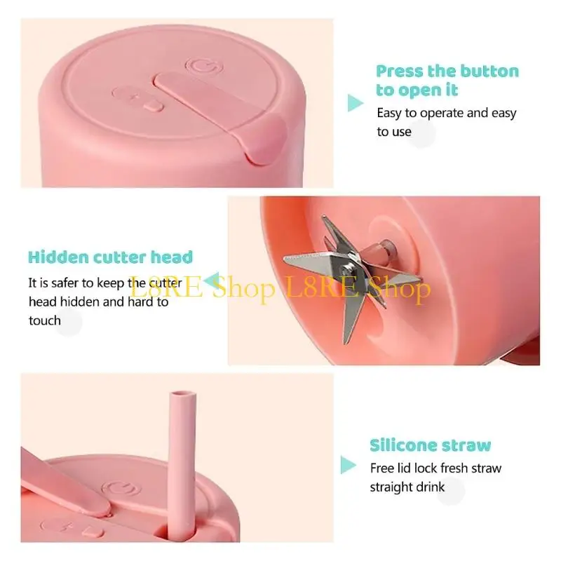 L8RE Rechargeable Fruit Juicer Portable Fruit Waterproof Plastic Material