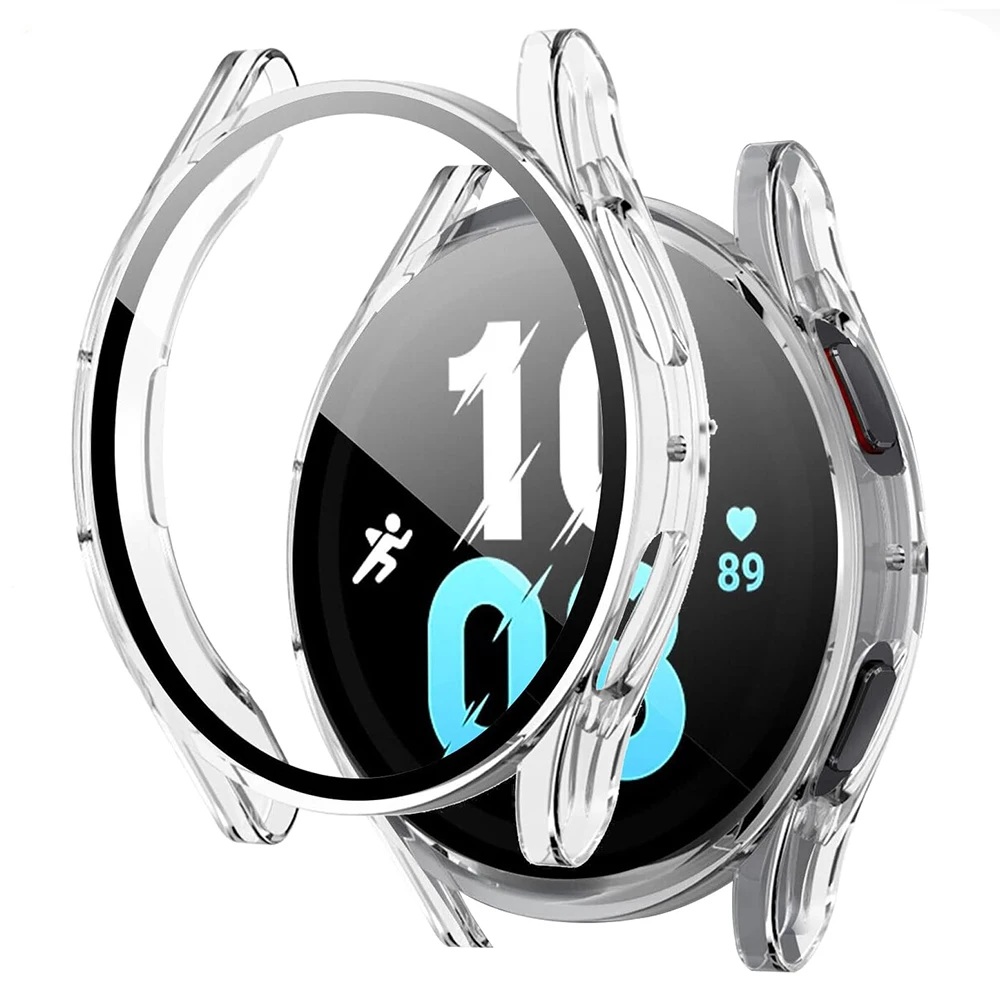 

Glass+Case for Samsung Galaxy Watch7 6 5 40 44mm Screen Protector Tempered Glass Hard PC Protective Bumper Cover Accessories Set
