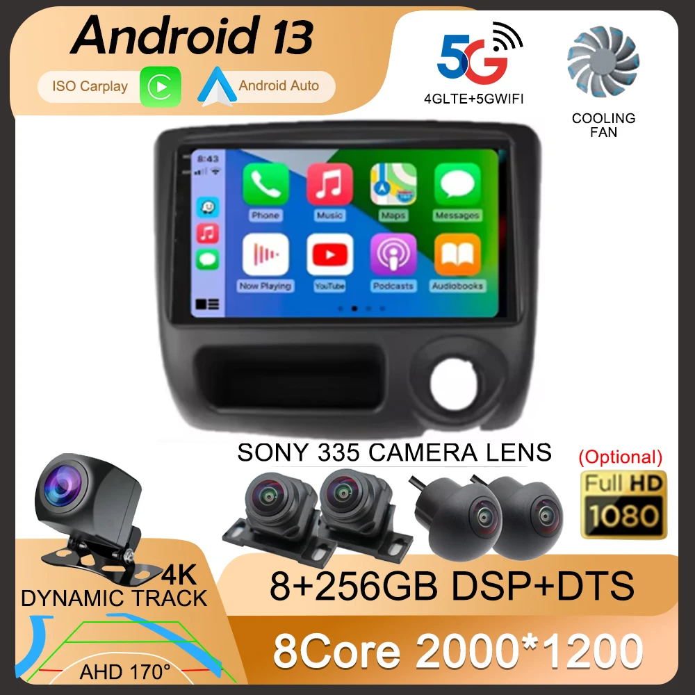 Android 14 For Toyota Vitz Yaris Echo 1999-2005 Carplay Auto Car Radio Multimedia Video Player Navigation GPS No 2Din 2 Din DVD