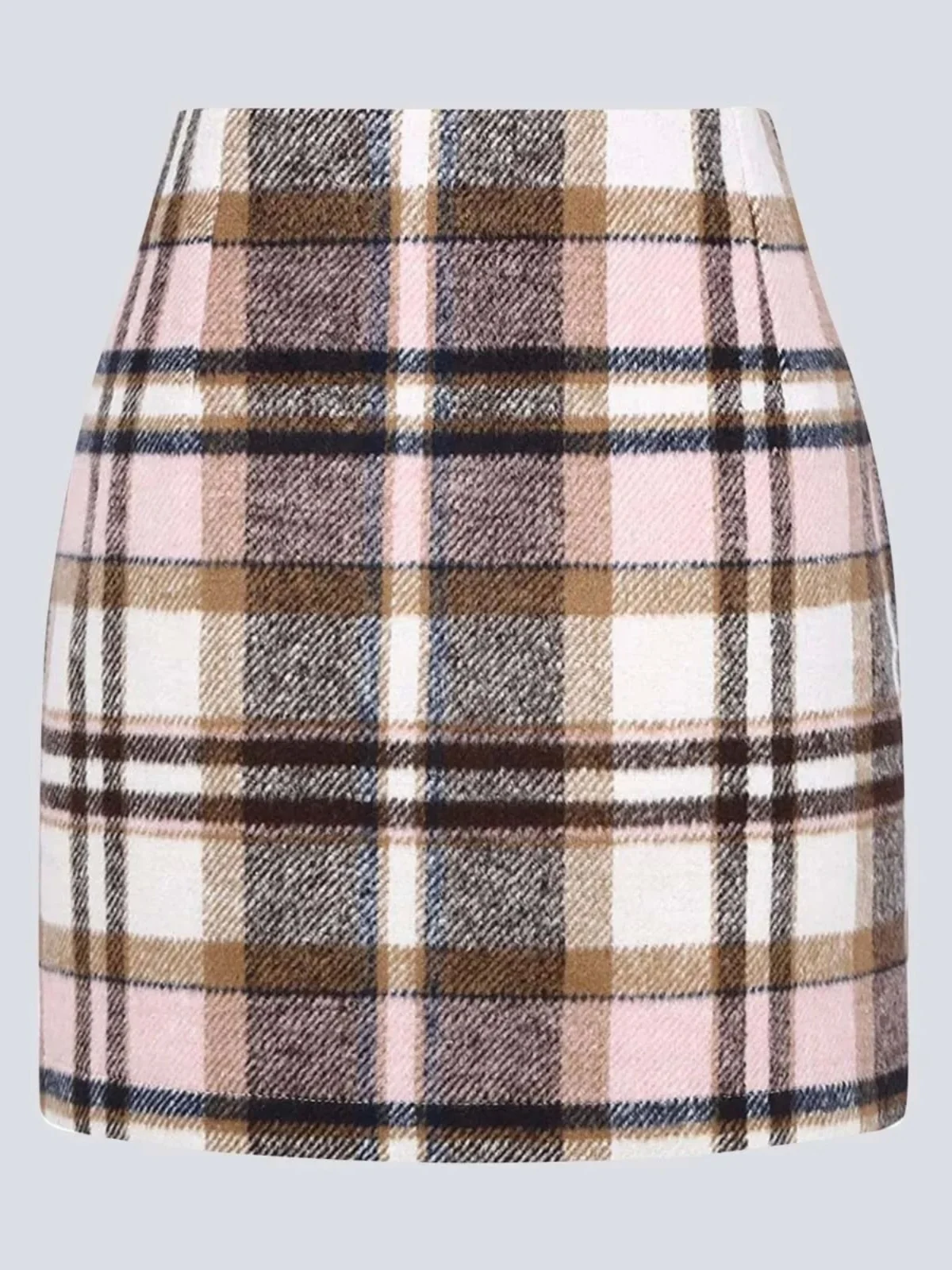 

High Waist Tight Plaid Skirt Pencil Skirt Women's Faion Spring Season High Waist Fit And Flare Skirts