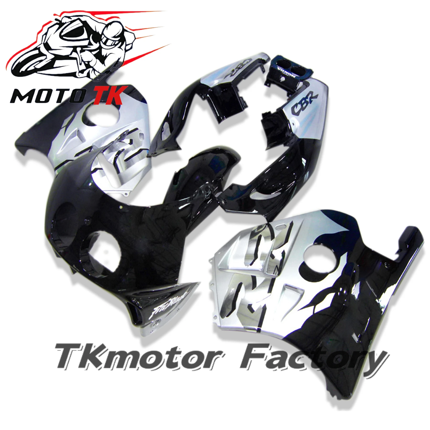 

For Honda CBR250RR CBR 250RR CBR250 RR MC22 1990 1991 - 1999 Cowl Set Body Full Fairing Kit Bodywork Injection Black Gold Gray