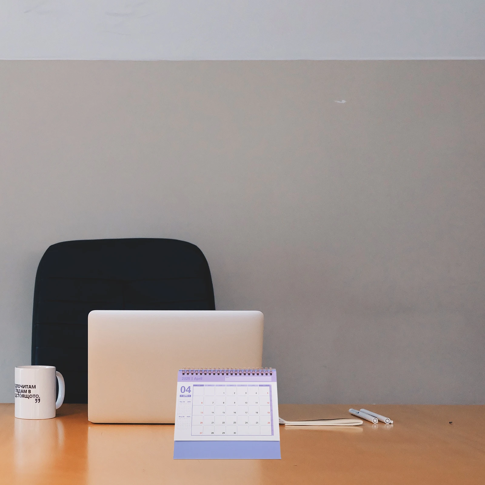 

Portable English Desktop Calendar Thick Paper Minimalist Design Desktop Standing Calendar 2024 Office Desk Decoration