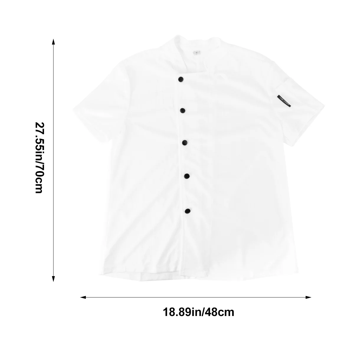 1pc Atmungsaktive Chef Uniform Kurzarm Küche Koch Uniform Restaurant Hotel Leichte Tragen-Beständig Einfache Pflege