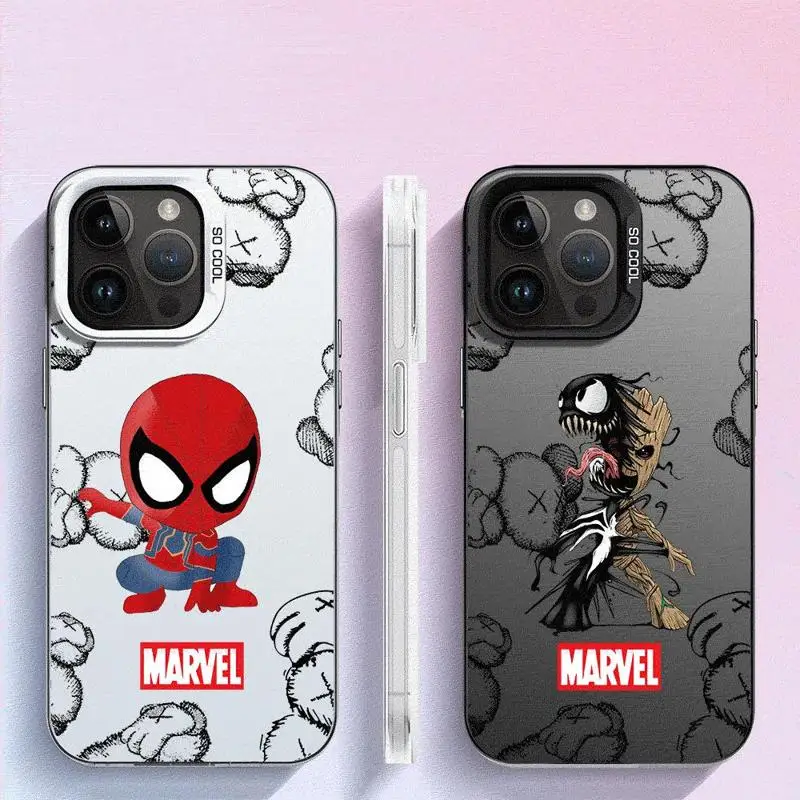 Spiderman Cool Case For Apple iPhone 15 11 13 14 Pro Max 12 Silicone 15 Plus 11Pro high-level Matte Soft Phone Cover