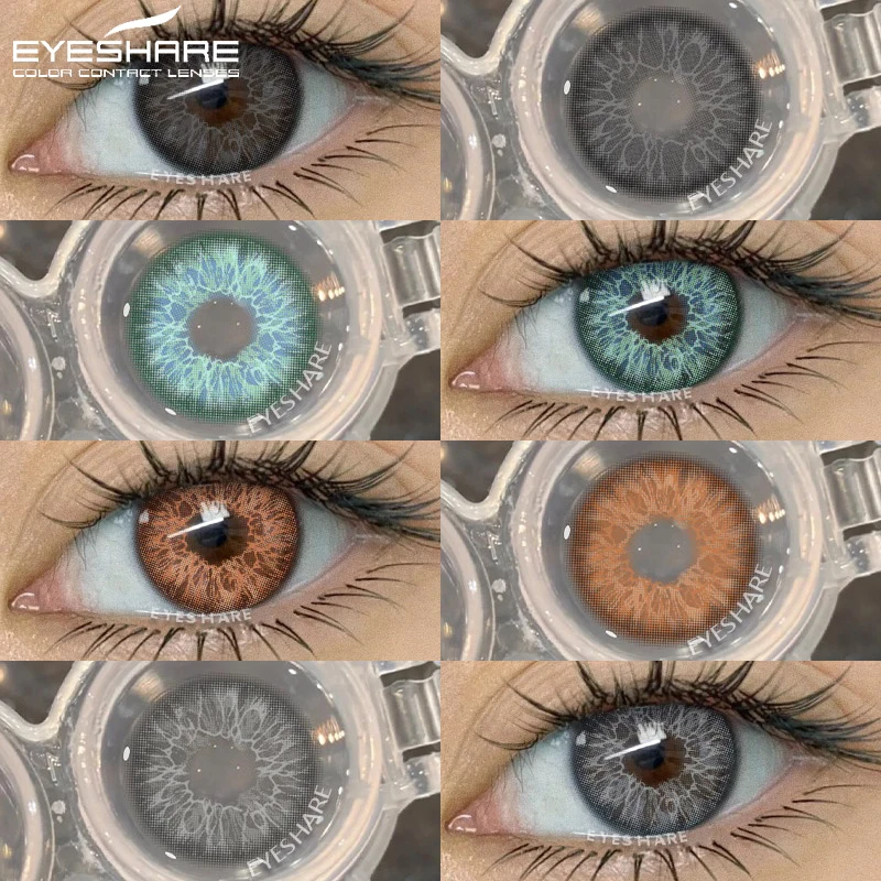 EYESHARE 1 Paar natürliche farbige Kontaktlinsen, blaue Linsen, grüne Kontakte, weiches Schönheits-Make-up, braune Kontaktlinsen für die Augen