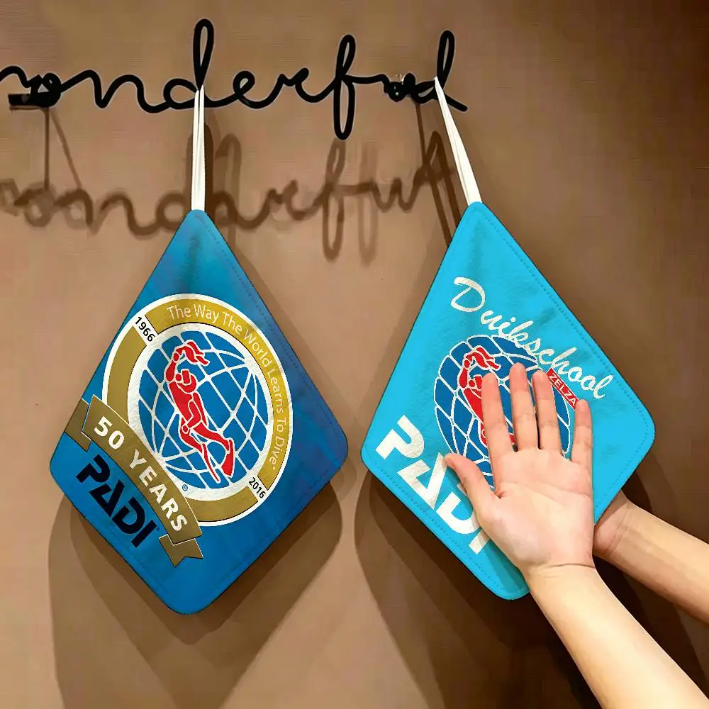 

P-PADI Hanging Polyester Cotton Towel, Reusable Hand Wiping Cloth, Wear Resistant For Home Kitchen Sink