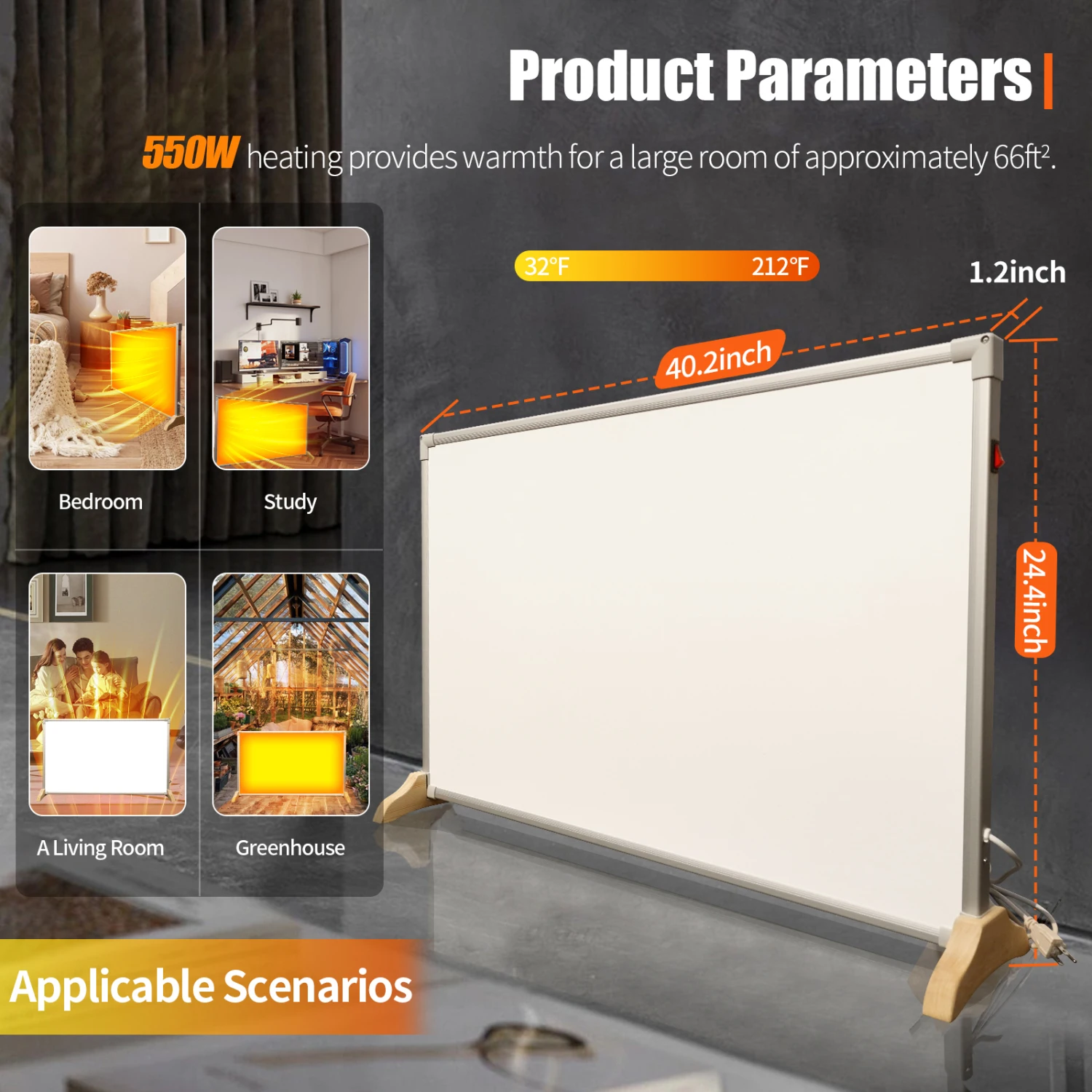 

Graphene heated wall heating