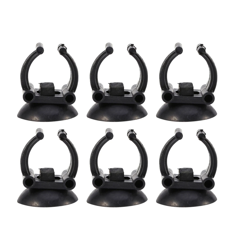 

20Pcs Heating Rod Suction Cups Strong Hold Aquarium Tube Clips for Fish Tank Secure Hose Fixing Mounts Black Aquarium Tube Clip