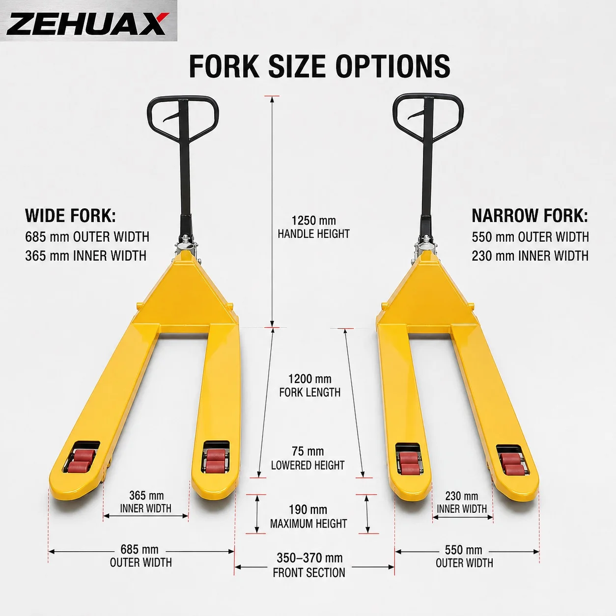 Heavy Duty Manual Hand Pallet Truck Hydraulic Pallet Jack 2T 2.5T 3T 5T Warehouse Forklift Material Handling