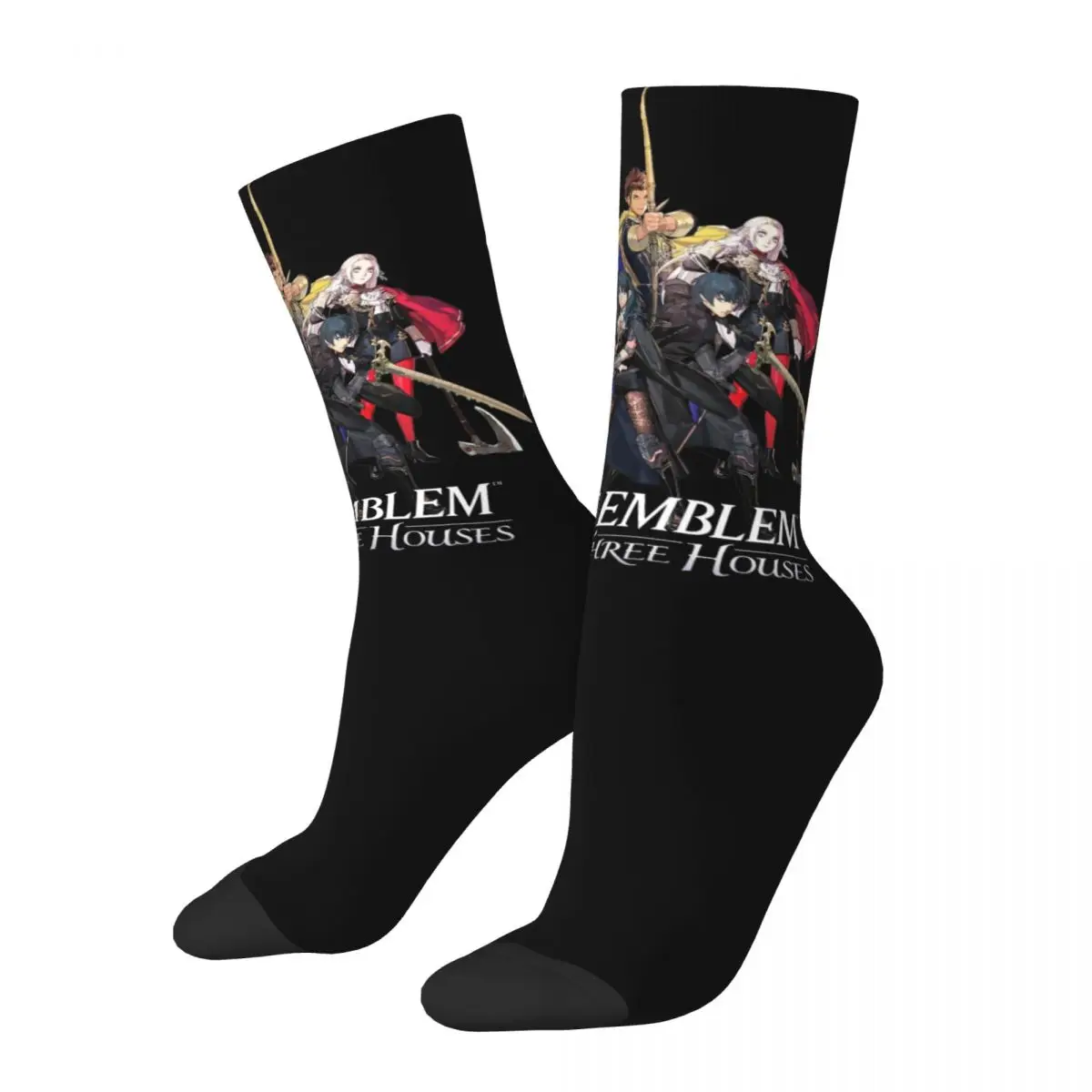 Casual Women Socks Fire Emblem Three Houses Accessories Warm House Leaders and Byleth Graphic Stockings Spring Autumn Winter