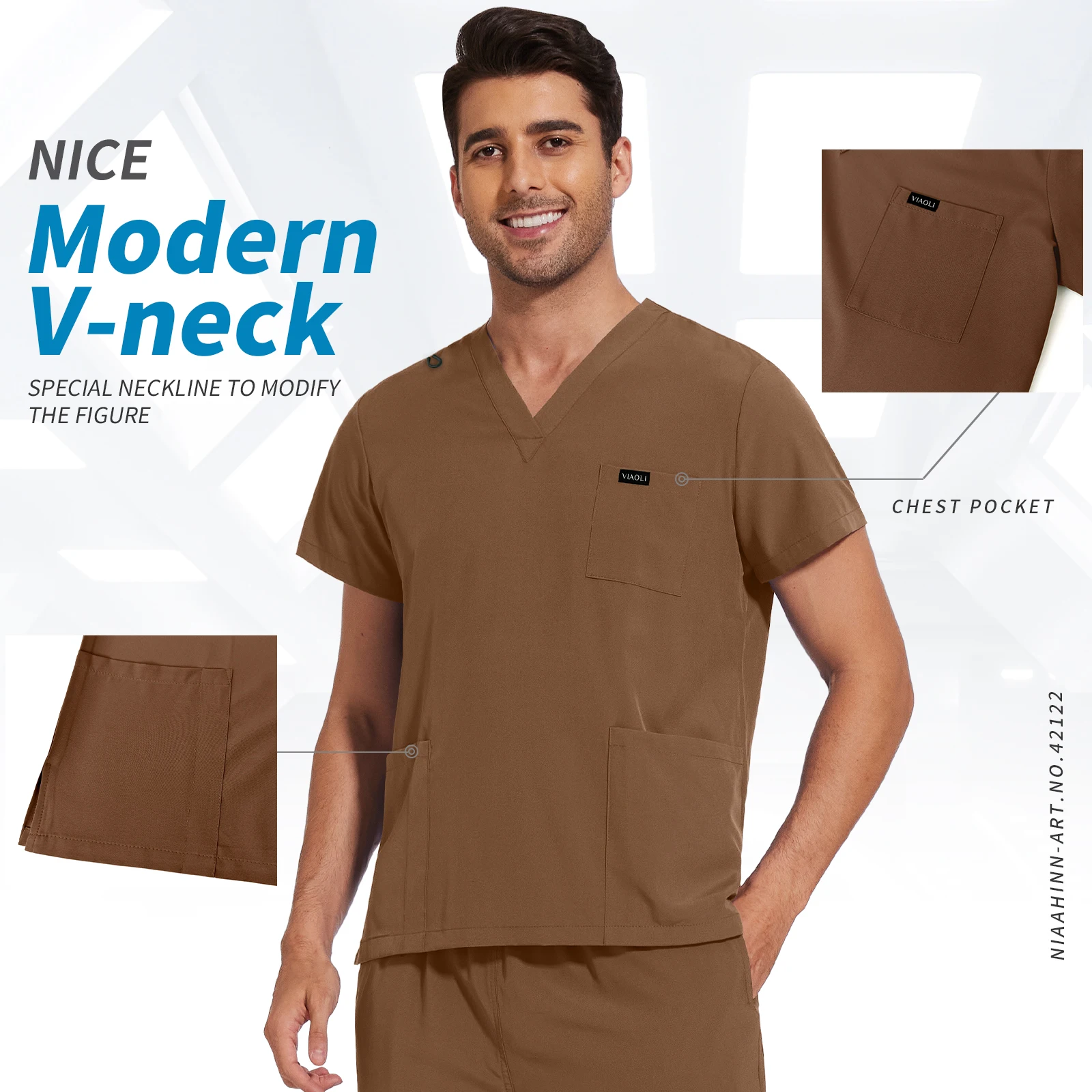 الجملة غرفة العمليات عمال مستشفى ملابس العمل الزي الطبي متجر الحيوانات الأليفة صيدلية مختبر الملابس الدعك مجموعة ممرضة جراحة البدلة #5