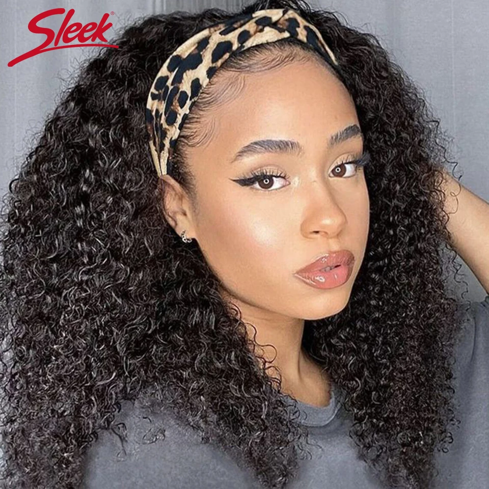 

Гладкие кудрявые вьющиеся человеческие волосы, повязка на голову, парик для чернокожих женщин, плотность 180%, перуанские волосы Remy Jerry Curl, полностью машинное производство, человеческие волосы