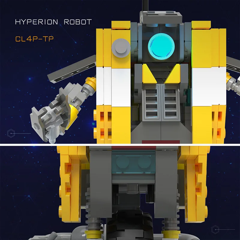 Kreatives, zwielichtiges kleines lautes Roboter-MOC-Bausteinmodell, DIY-Lernspielzeug für Kinder, Geburtstagsgeschenk, Dekoration – Detail 6