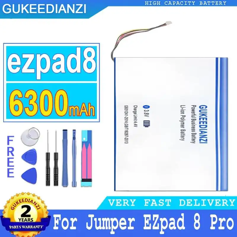 

Аккумулятор для ноутбука Jumper Ezpad 8 Pro, 7-контактный, 5-проводной разъем, высокоэффективный, 6300 мАч, экологичный
