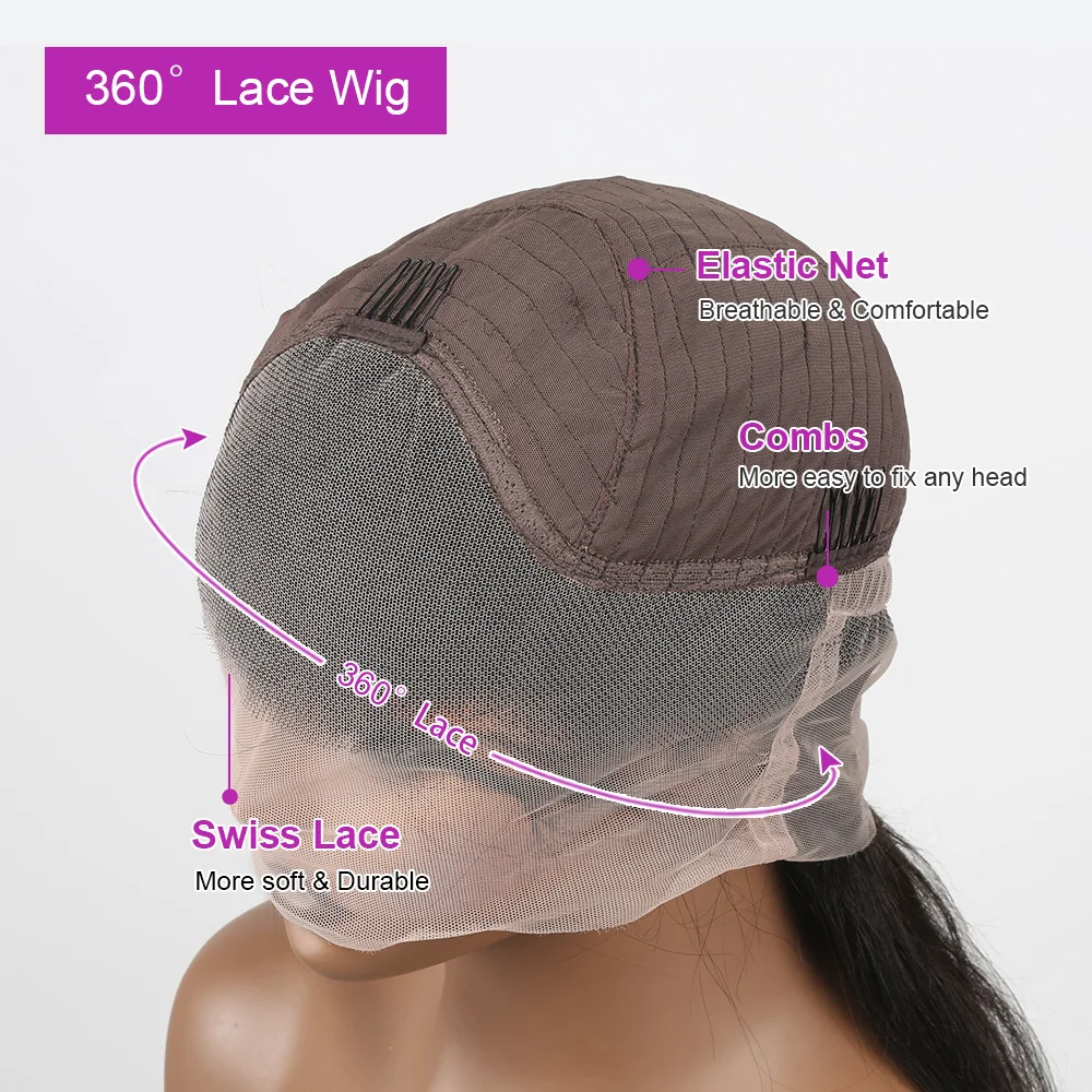 40 46 بوصة الجسم موجة 360 كامل HD الدانتيل الباروكات الأمامية 100% الشعر البشري قبل قطعها البرازيلي 300% الكثافة الدانتيل الجبهة خصلات الشعر المستعار الإنسان