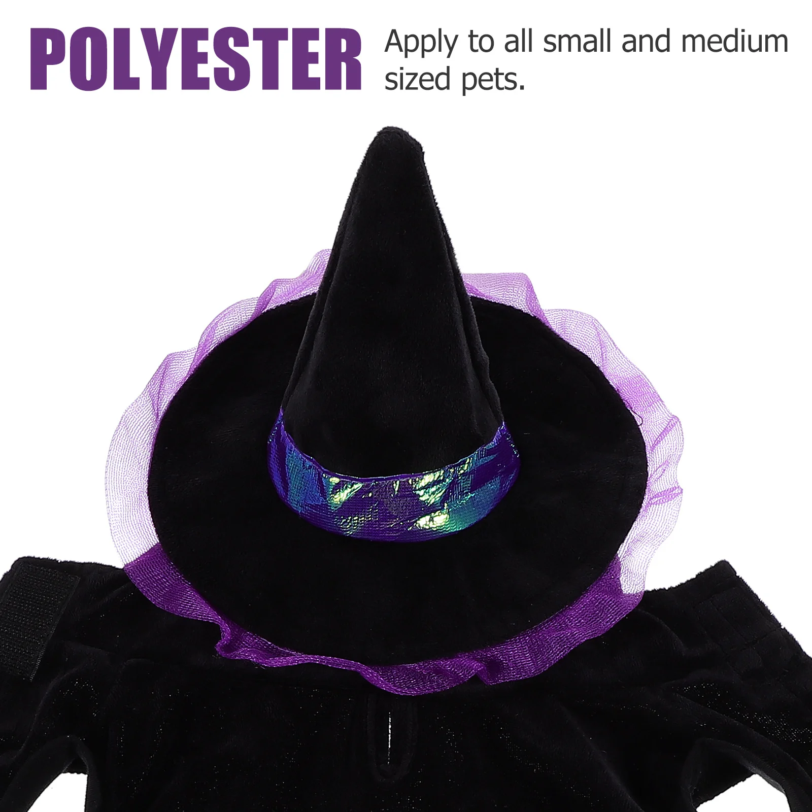 

Halloween Wizard Pet Hat Small Medium Size Easy Wear Dog Cat Costume Holiday Party Accessories Pet Halloween Costume