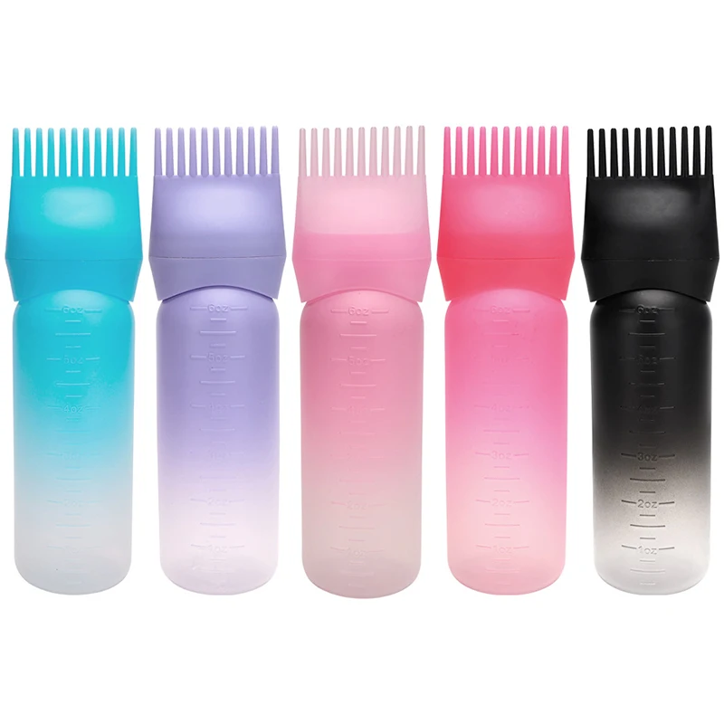 120ML Hair Dye Applicator Brush Bottles Dyeing Shampoo Bottle Oil Comb Hair Dye Bottle Applicator Hair Coloring Styling Tool