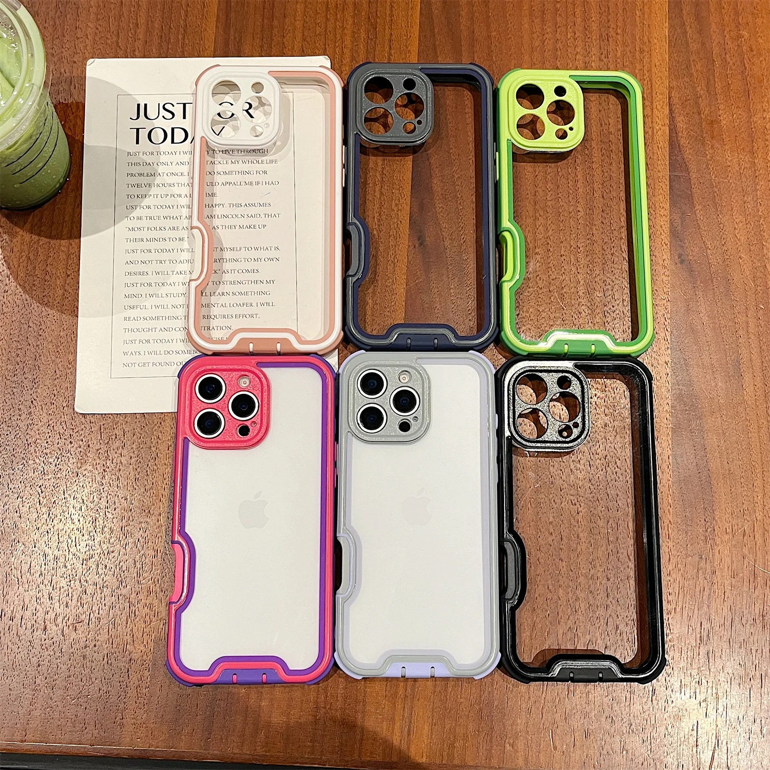 Military Grade Airbags Protection Defender Case for iPhone 16 Pro Max 11 12 13 Pr0 14 15 16 Plus Full Lens Protection Back Cover