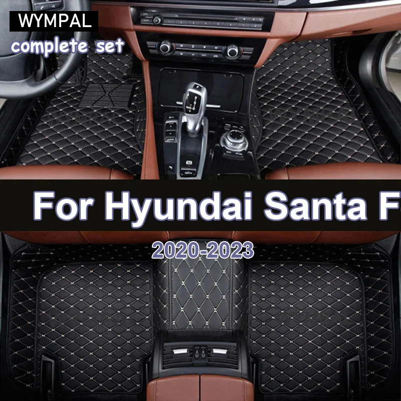 

Leather Car Floor Mats For Hyundai Santa Fe DM NC 2013~2018 7 Seater Waterproof Pads Car Mat Carpet Tapetes Para Car Accessories