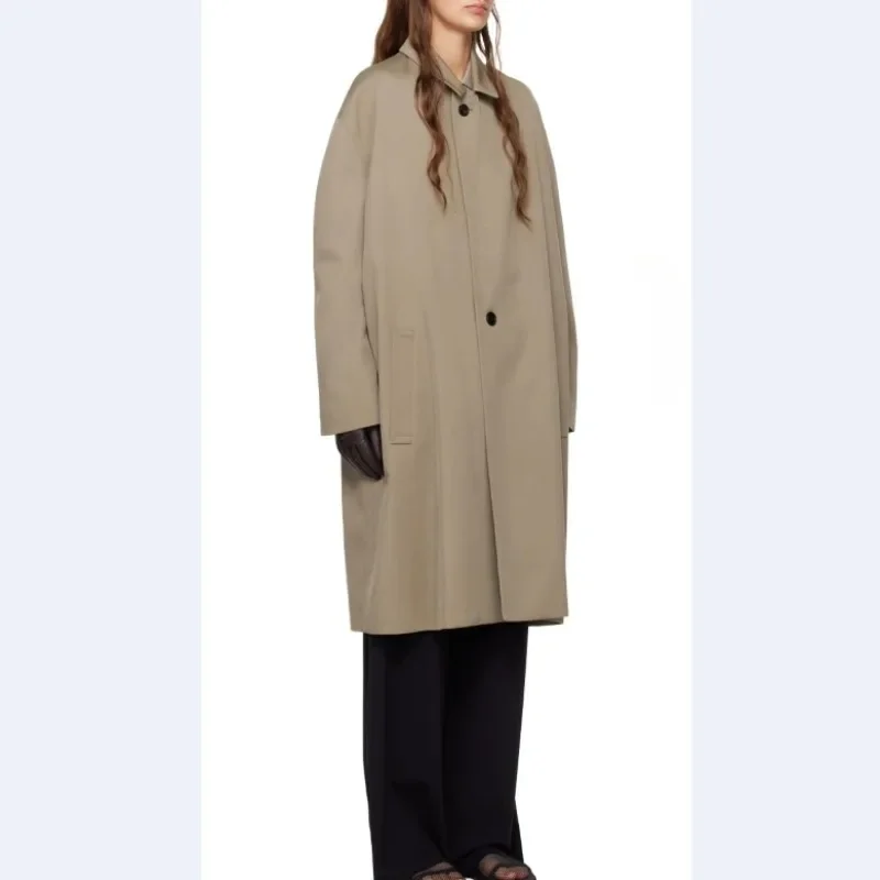 Autumn and Winter New Trench Textured Wool Two-wear Jacket and Windbreaker for Women