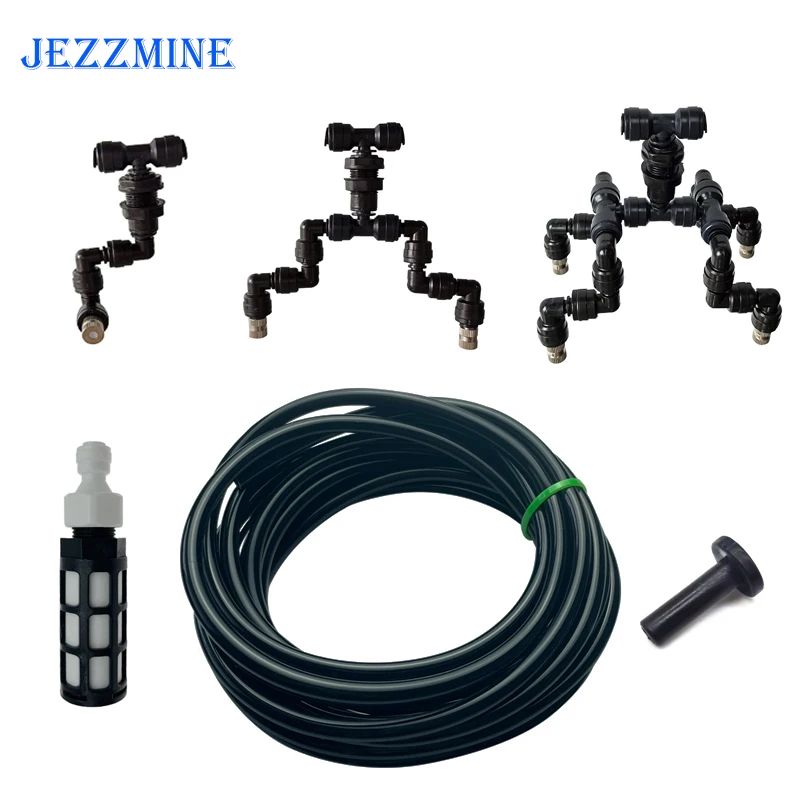 

New Aquarium Humidifying Spray Accessories Rainforest Tank Sprinkler,Misting Cooling Nozzle, End Plug, Tube, Filter