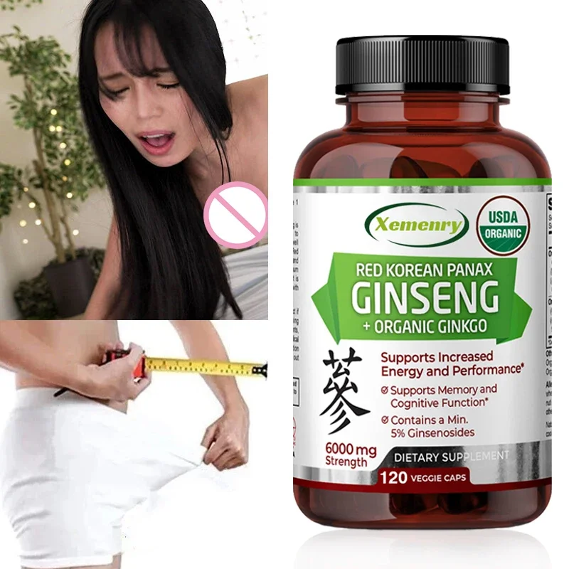 Maximum Potency Red Korean Ginseng 20:1 Concentrated Extract 6000 Mg, 5% Ginsenosides, Concentrated Root Extract 120 Capsules