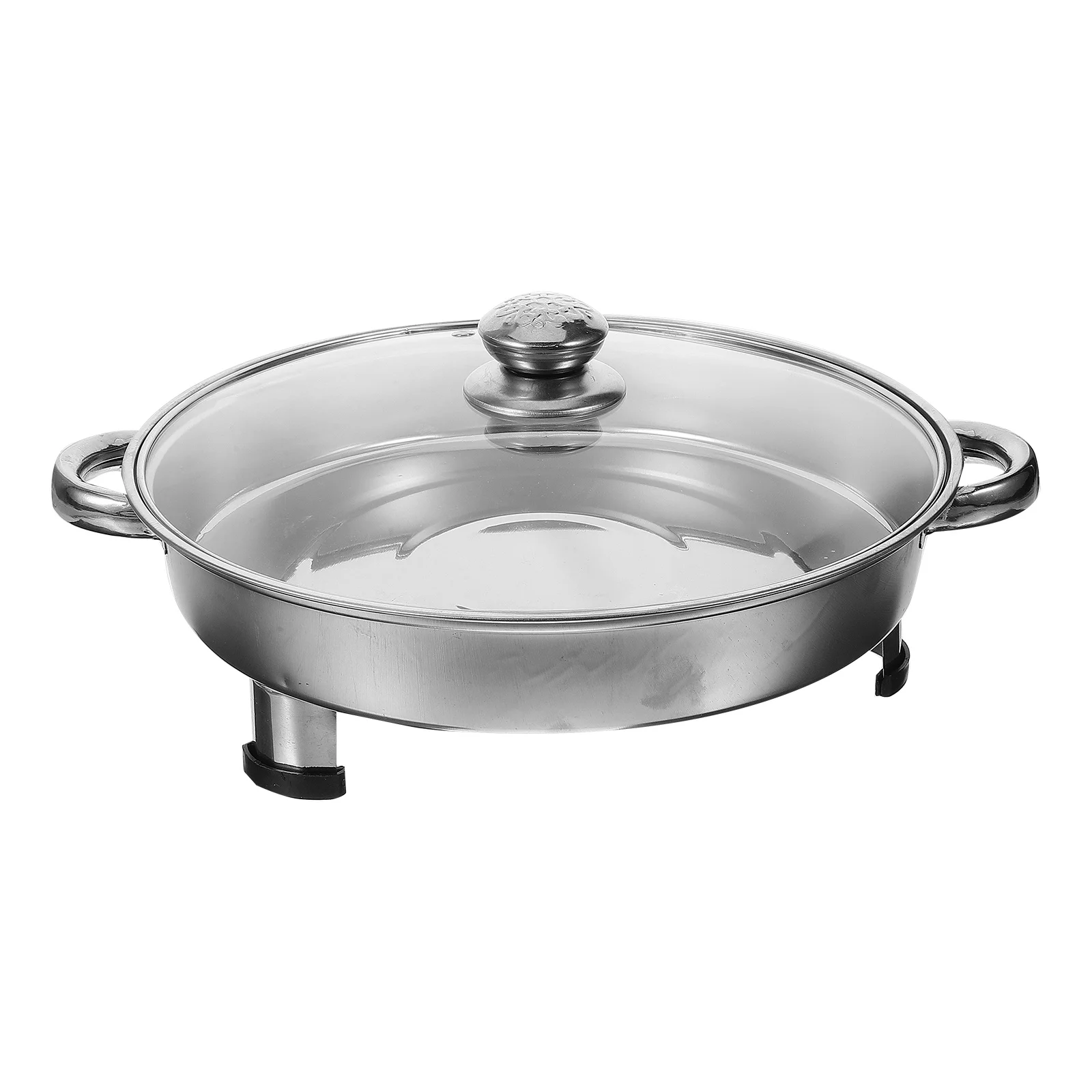 

Stainless Steel Rectangular Design Cooking Pan For Bbq Baking Buffet Home Kitchen Outdoor Use Handle Included Roasting