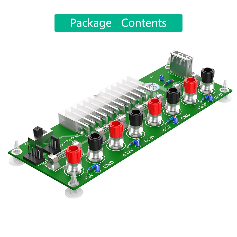 20pin/24 Pins ATX Benchtop PC Power Breakout Adapter with USB 5V port