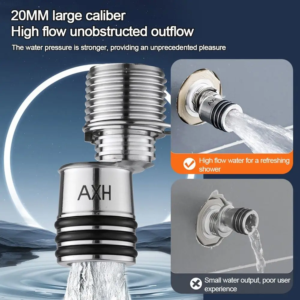 الفولاذ المقاوم للصدأ بزاوية منحني القدم زاوية تعديل تطول دش صنبور محول سميكة الحائط #2