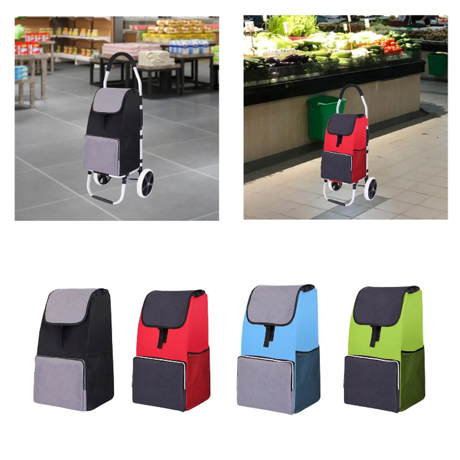 

Shopping Cart Bag Spare Bag Waterproof Large Capacity Fold up Hand Truck