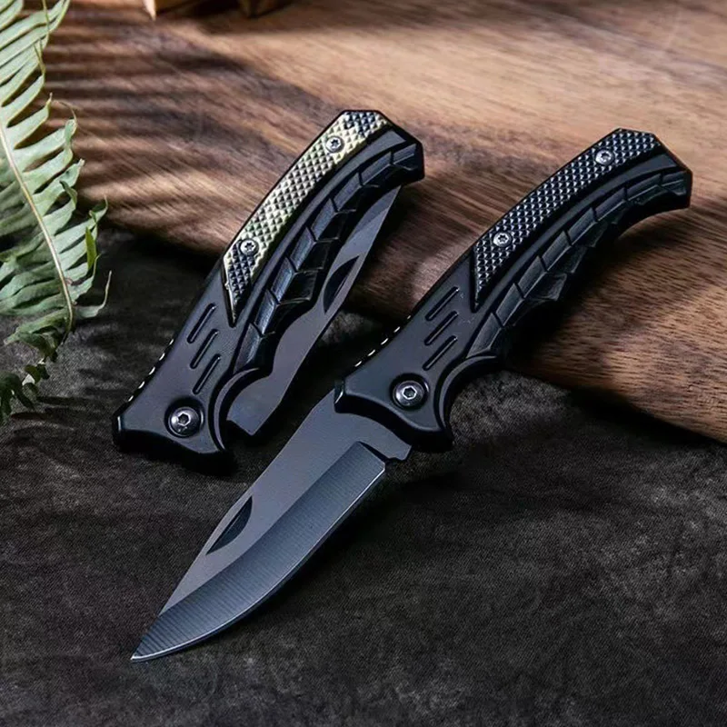 Outdoor Folding Knife Pocket Fruit Knife Mini Camping Multifunctional Knife with Non-slip Handle for Outdoor Accessories