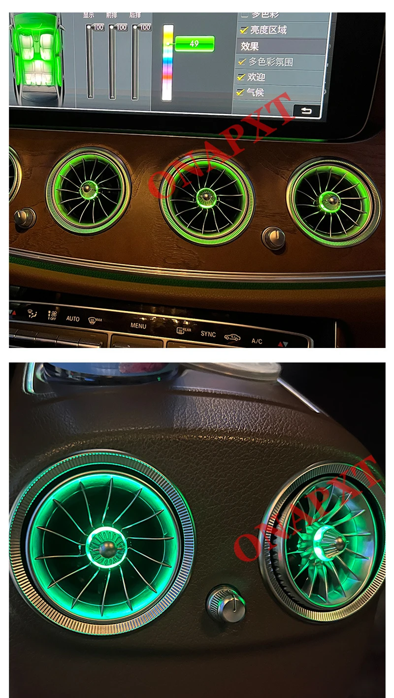LED Dashboard Air Vent Düse Lampe Für Mercedes-Benz E W213 Coupe W238 EQS Outlet Tür Lautsprecher Abdeckung 3D hochtöner Umgebungs Licht – Detail 10