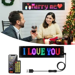 Pattern Animation Programmable Display Car Window Decoration Shop Billboards LED Screen Module RGB Text Scrolling Bluetooth