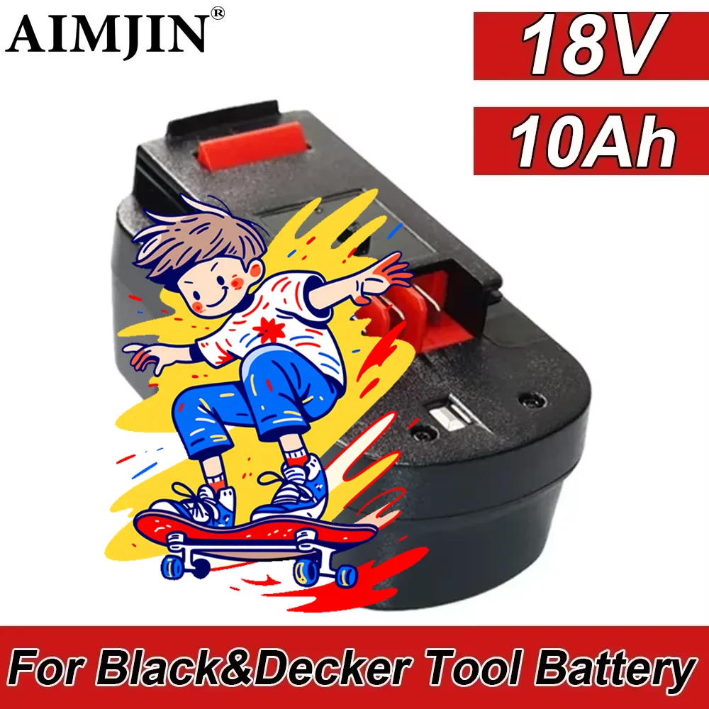 

Аккумулятор для электроинструментов Black&Decker A18 A1718 A18NH HPB18 HPB18-OPE FS1800CS FS1800D FS1800D-2 FS1800ID, 18В 10000мАч