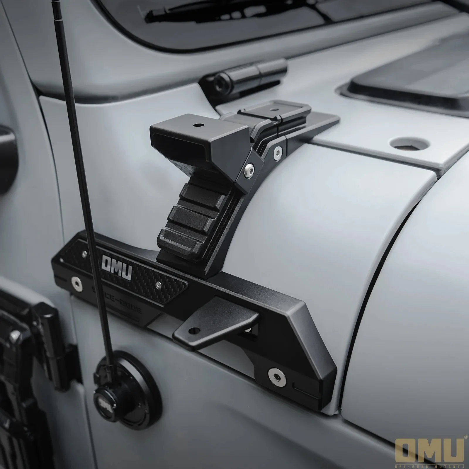 OMU 4x4 Aluminum A-Pillar Light Mounting Brackets Hood Mount Bracket For 2018-2024 Jeep Wrangler JL / Gladiator JT [Not Fit 4xe]